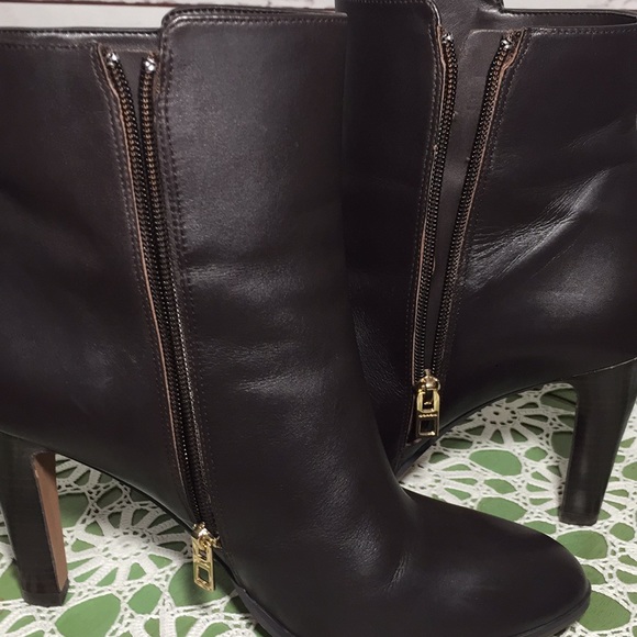 Coach Jemma Brown Leather Ankle Boots - Picture 7 of 14